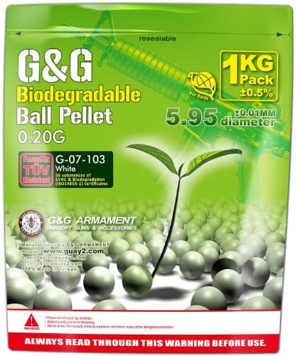 G&G Bio Airsoft BB, 0.20gm, White