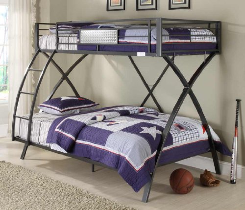B813TF-1 Spaced Twin-Full Bunk Bed