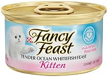 Purina Fancy Feast Wet Cat Food, Kitten, Tender Ocean Whitefish Feast, 3-Ounce Can, Pack of 24
