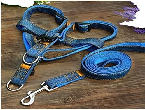 Quick-release Buckle Large Dog Chain/denim & 120cm Long Exceptionally Strong Blue Dog Leash
