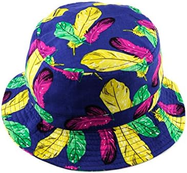 NYfashion101 Fashionable Unisex Satin Lined Printed Pattern Cotton Bucket Hat