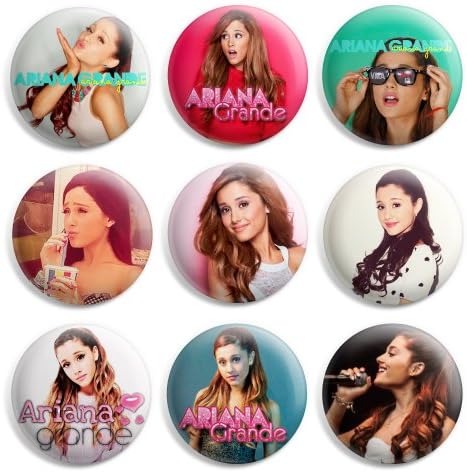 Ariana Grande Pinback Buttons Pin Badges 1 Inch (25mm) - Pack of 9