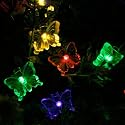 Solar Lichterkette Schmetterling, 30 bunte LEDs