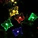 Solar Garden Butterfly Lights, 30 Multi Coloured LEDs, 4.35m Length