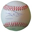 Juan Diaz Autographed ROLB Baseball, Seattle Mariners, Cleveland Indians, Proof Photo