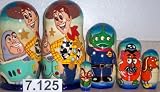 Russian Nesting Nested Stacking Matryoshka Doll. 5 Pieces / 7 in Tall #7.125