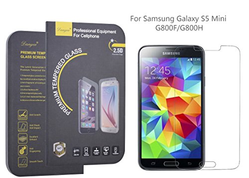 Galaxy S5 mini Screen Protector,Danyee LIFETIME WARRANTY 0.33mm 2.5D | Slim | Anti Finger Print | Scratch Proof Tempered Glass Screen Protector for Samsung Galaxy S5 Mini G800H G800F