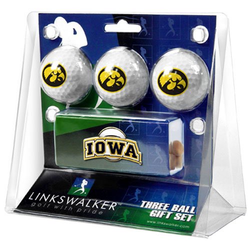 Iowa Hawkeyes Ncaa 3 Golf Ball Gift Pack W/ Hat Clip