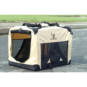 Fold Flat Fabric Cat Dog Carrier/Basket-49cm x 34cm x 35cm Small