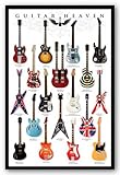 Guitar Heaven Chart of Famous Guitars Music Poster Print - 24x36