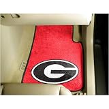 Georgia Bulldogs NCAA Car Floor Mats (2 Front) G Logo on Red