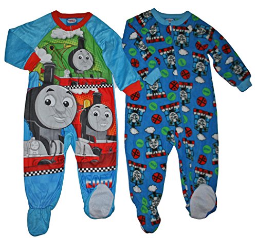 Thomas the Train Little Boys Toddler Blanket Sleeper Pajama 2 Pack (2T)