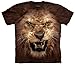 Big Roaring Lion Face Head Animal King The Mountain Adult T-Shirt L