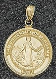 Alabama Crimson Tide Solid 14K Gold Seal 5/8 Pendant