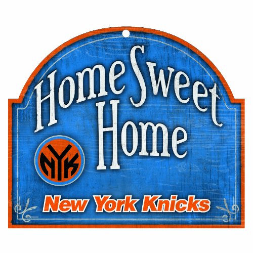 NBA New York Knicks 11-by-9 Wood Home Sweet Home Sign