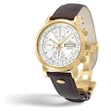 Kronsegler Paracelsus Pulsometer Automatik Chronograph vergoldet (10Mic) - weiss