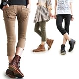 ストレッチ ツイル クロップド レギンス パンツ