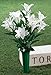 Easter Lily Memorial Bouquet by OakRidge™ - Silk Floral Indoor/Outdoor Décor, 23” High