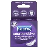 Durex Extra Sensitive Lubricated  Condoms,3 Condoms
