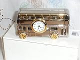 Desk Top Double Decker Bus Miniature Clock