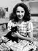 13 Year Old Actress Elizabeth Taylor Outside, Holding One of Her Many Pets, a Black Cat Named Jill Premium Photographic Poster Print