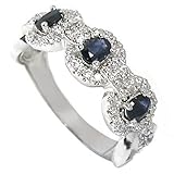 1.5ct Genuine Natural Sapphire Gemstone and Diamond 10k White Gold Ring?Limited Edition)