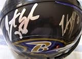 Trent Dilfer, Michael McCrary & Jonathan Ogden autographed Baltimore Ravens mini helmet