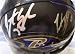 Trent Dilfer, Michael McCrary & Jonathan Ogden autographed Baltimore Ravens mini helmet