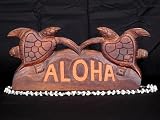WELCOME SIGN ALOHA W/ TURTLE - TIKI BAR DECOR