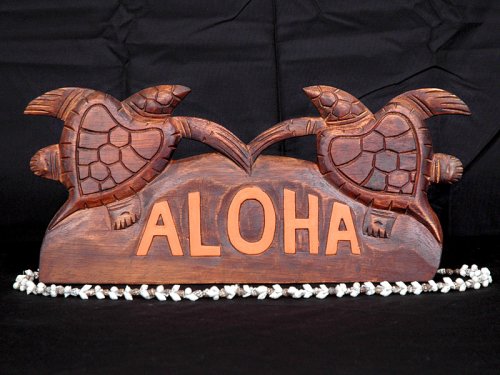 WELCOME SIGN ALOHA W/ TURTLE - TIKI BAR DECOR