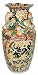 Oriental Longevity Vase, Royal Fu Dog Design - Hand Painted Porcelain, 24"H