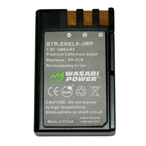 Nikon D40, D40X - Replacement Battery (Premium Cells, 1100 mAh)