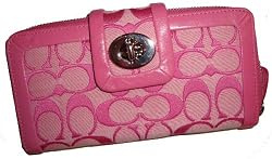 Women's Coach Cricket Signature Accordian Zip Wallet