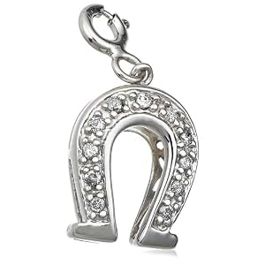 Buy Sterling Silver 1 7 CTTW Diamond Horseshoe Charm by Amazon.com Collection