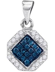 0.25CTW BLUE DIAMOND MICRO-PAVE PENDANT
