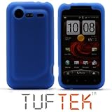 TUF TEK Bright Blue Soft Silicone / Gel / Rubber Skin Cover Case for Verizo ....