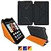 Fire HD 6 2014 Case, rooCASE Origami 3D Fire HD 6 Slim Shell Folio Case Cover with Stand [Support Auto Sleep/Wake Feature] for Amazon Fire HD 6 2014, Granite Black / rooCASE Orange