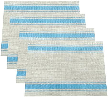 Place mats [4-Pack] Insulation Non-slip PVC Weave Placemats, Adiabatic Placemats Washable Table Mats