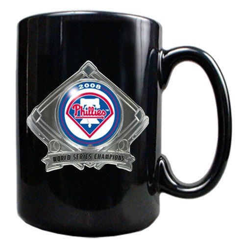 Buy Philadelphia Phillies 2008 World Series Champions 15oz. Black Mug by Football Fanatics