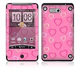 Pink Hearts Protective Skin Cover Decal Sticker for HTC Aria Cell Phone