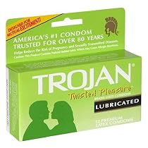 Trojan Twisted Pleasure Latex Condoms, Lubricated