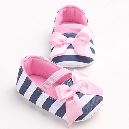 Toddler Shoes,Tevies® 0-18M Baby Girl Stripe Bowknot Soft Sole Firstwalker,Anti-slip (Age12~18M)