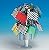 Club Pack of 12 Multi-Colored Race Day Mini Foil Party Centerpieces 10.5"