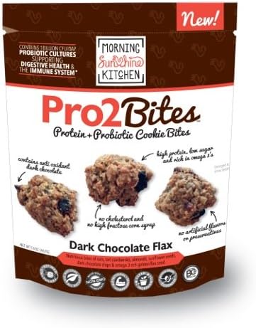 Pro2Bites Probiotic Cookies Dark Chocolate Flax 16 ounce pouch