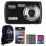 Vivitar Vivicam V7022 7.1MP Black HD Digital Camera Plus 8GB Accessory Kit