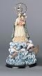 Bareggio Collection - Statue - Our Lady of Charity - Poly Resin Statues on Dark Base - 11in.