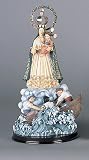 Bareggio Collection - Statue - Our Lady of Charity - Poly Resin Statues on Dark Base - 11in.