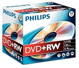 Philips DVD+RW 4.7GB (4x) 10pk Jewel Case