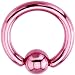 14 Gauge Pink Electro Titanium BCR Captive Ring -3/8"