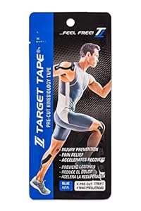 TARGET TAPE Kinesiology Blister Pack 4 Pre-Cut Strips - Blue